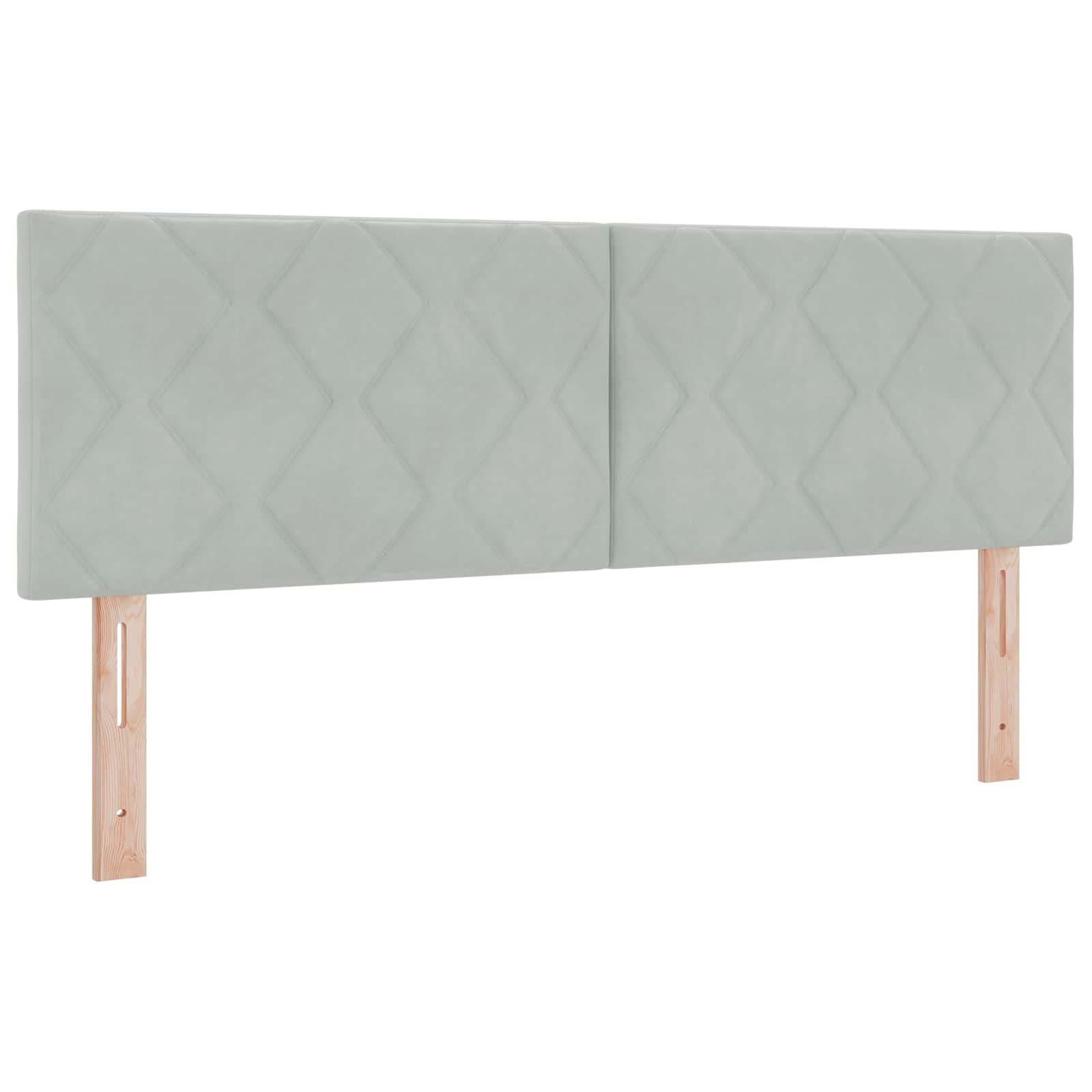 LED Opslagbed met Matras Lichtgrijs 140 x 200 cm Fluweel – afbeelding 3