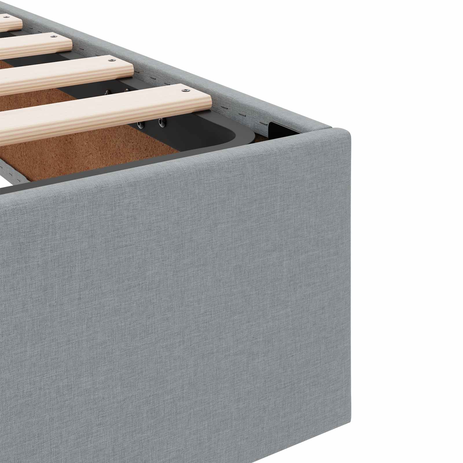 Opslag bed met matras met opslag Lichtgrijs 160 x 200 cm Stof – afbeelding 10