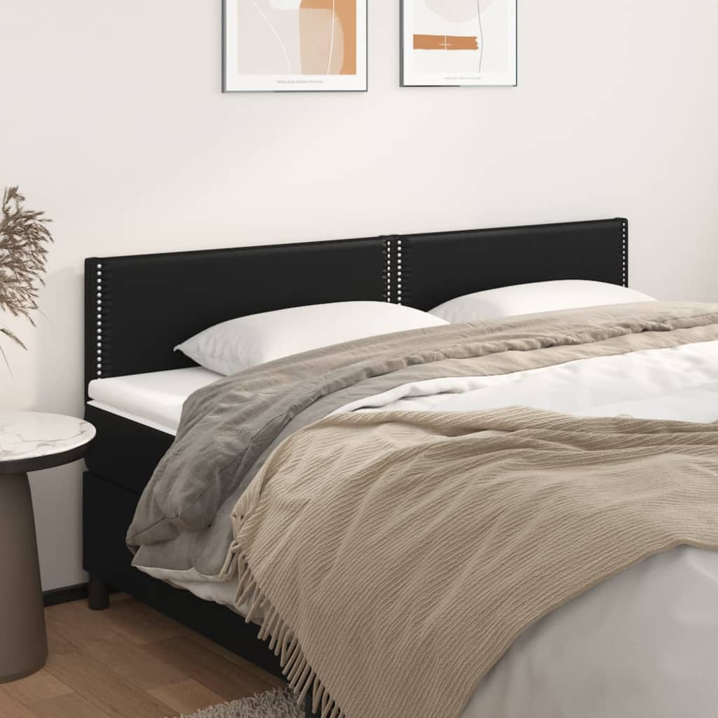 Hoofdborden 160x5x78/88 cm kunstleer zwart