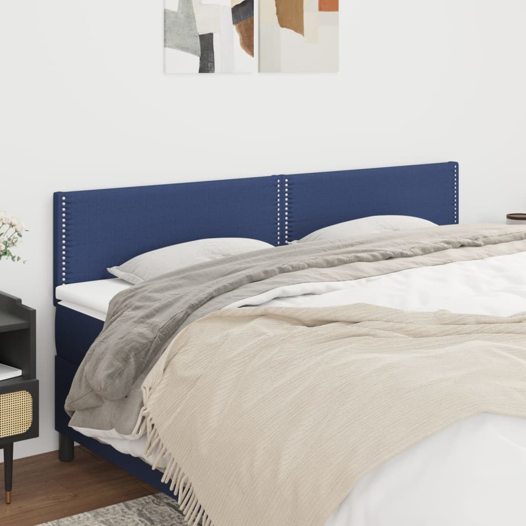 Hoofdborden 180x5x78/88 cm stof blauw – afbeelding 1
