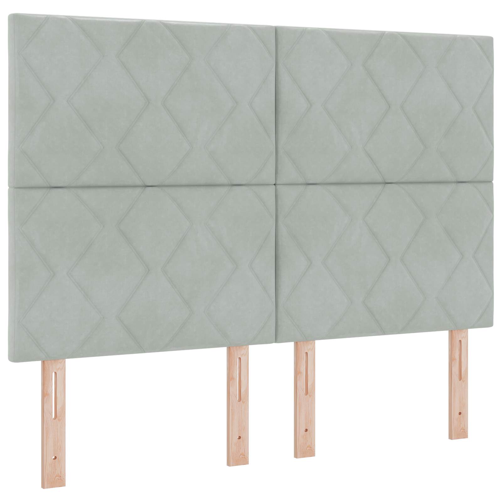 Opslag bed met matras Lichtgrijs 140 x 200 cm Fluweel – afbeelding 3