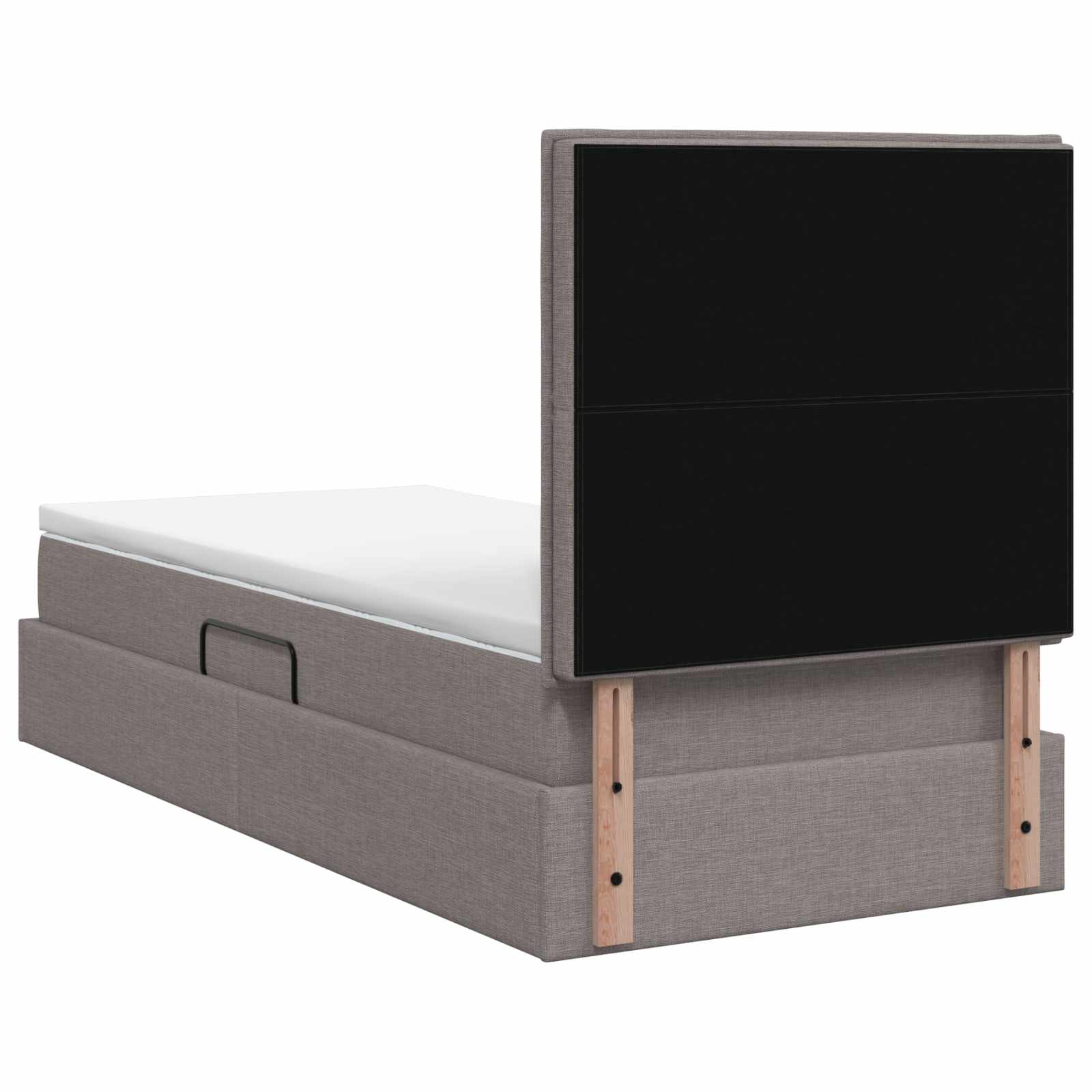 LED Opslagbed met Matras Taupe 90 x 200 cm Stof – afbeelding 8