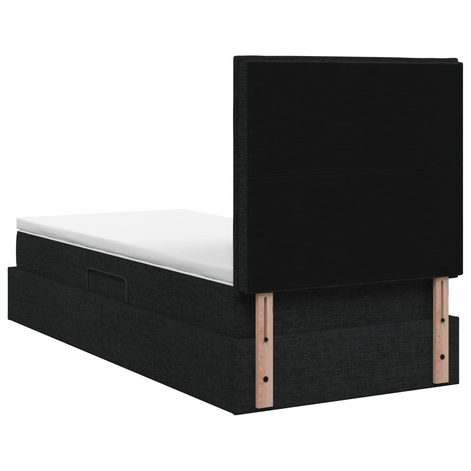 LED Opslagbed met Matras Zwart 100 x 200 cm Stof – afbeelding 8