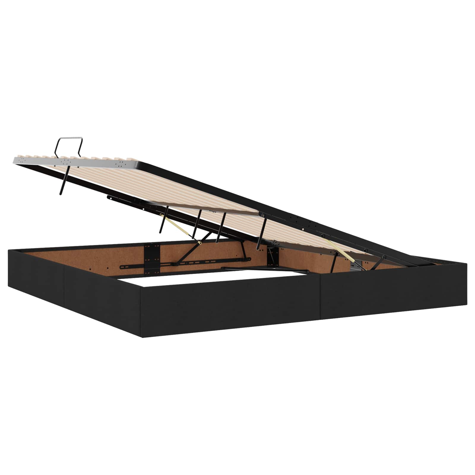 LED Opslagbed met Matras Zwart 200 x 200 cm Stof – afbeelding 4