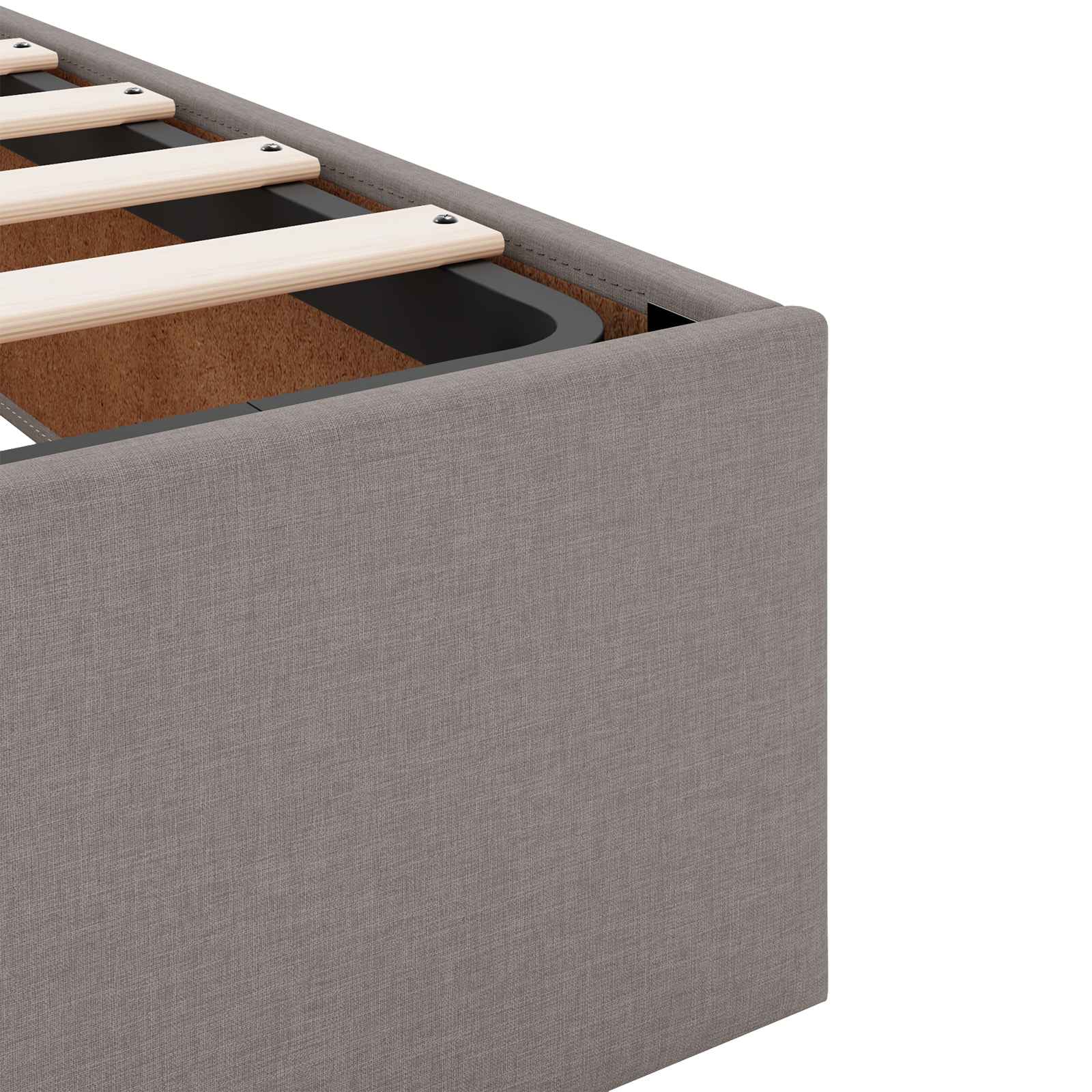 LED Opslagbed met Matras Taupe 100 x 200 cm Stof – afbeelding 10