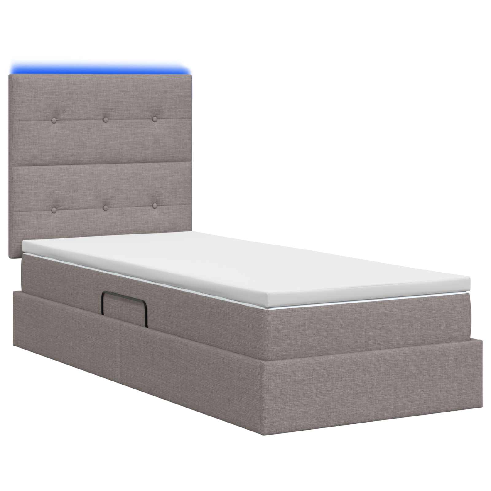 LED Opslagbed met Matras Taupe 100 x 200 cm Stof – afbeelding 7