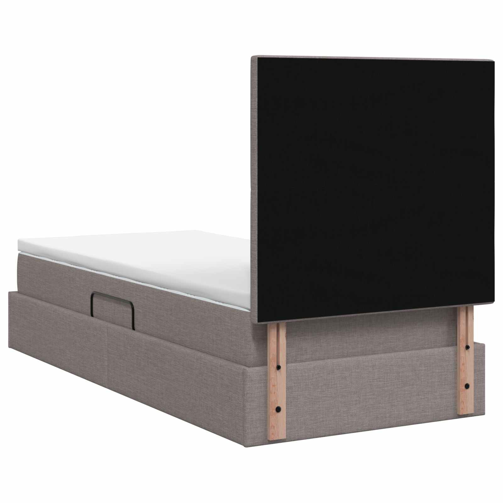 LED Opslagbed met Matras Taupe 100 x 200 cm Stof – afbeelding 8
