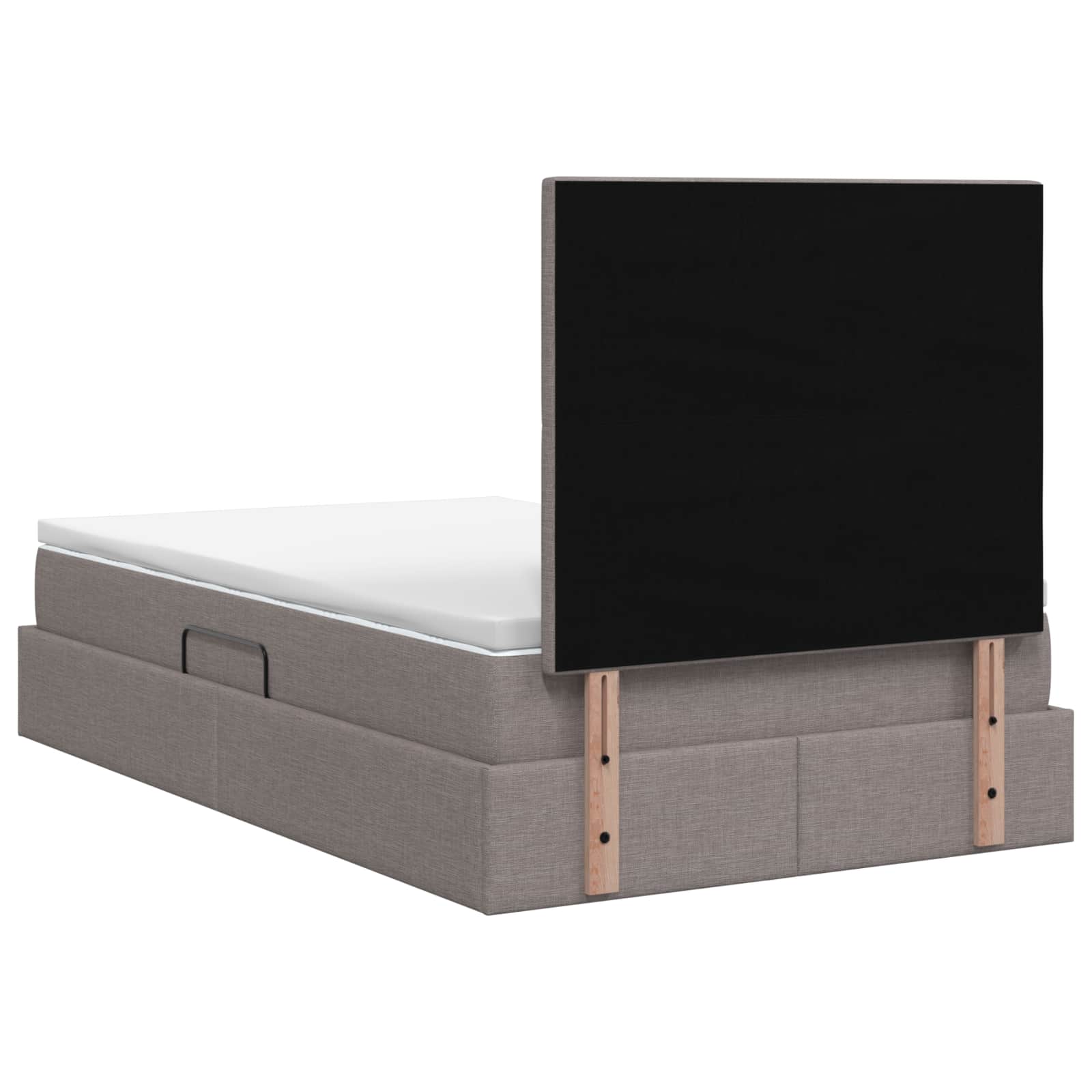 LED Opslagbed met Matras Taupe 120 x 190 cm Stof – afbeelding 8