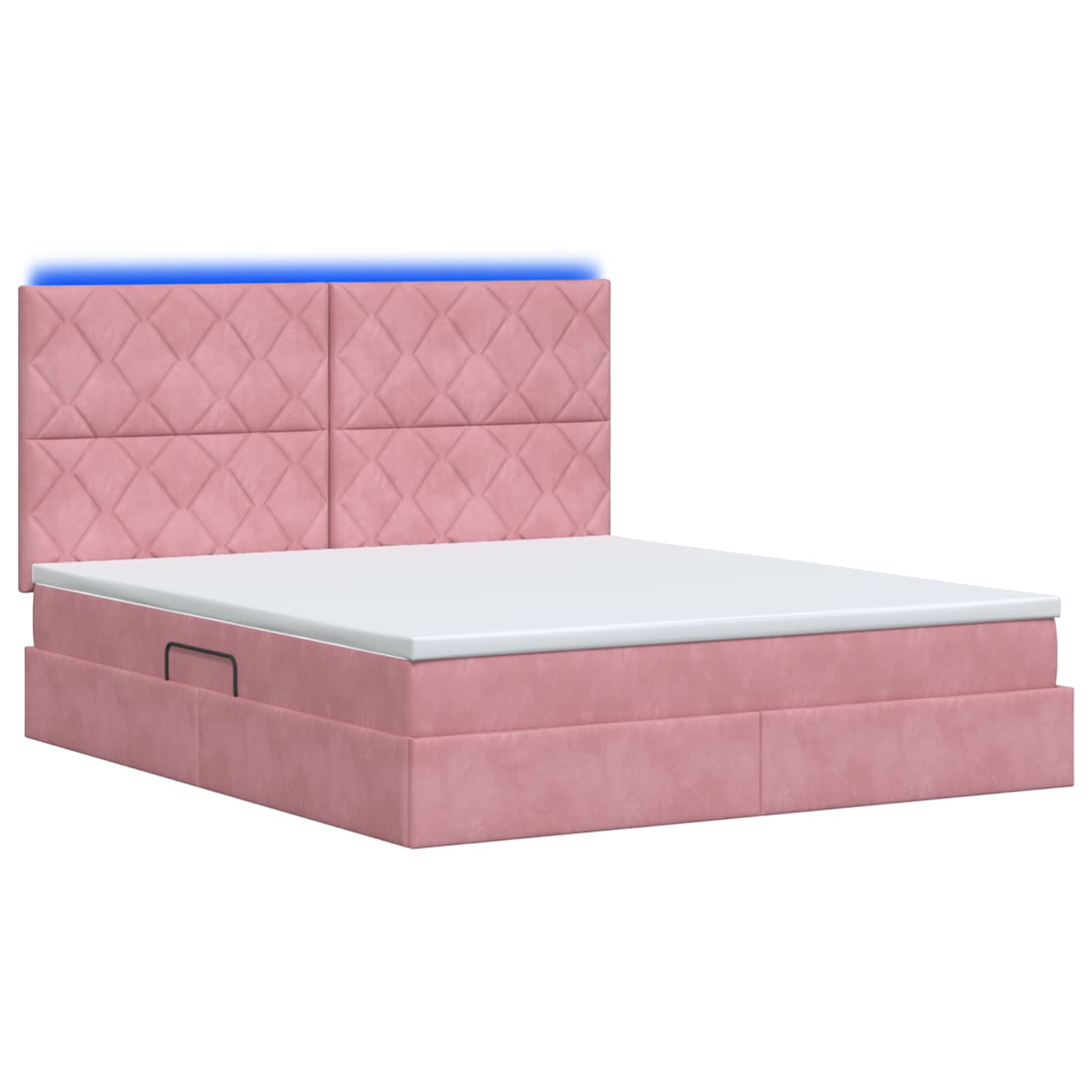 LED Opslagbed met Matras Roze 180 x 200 cm Fluweel – afbeelding 7