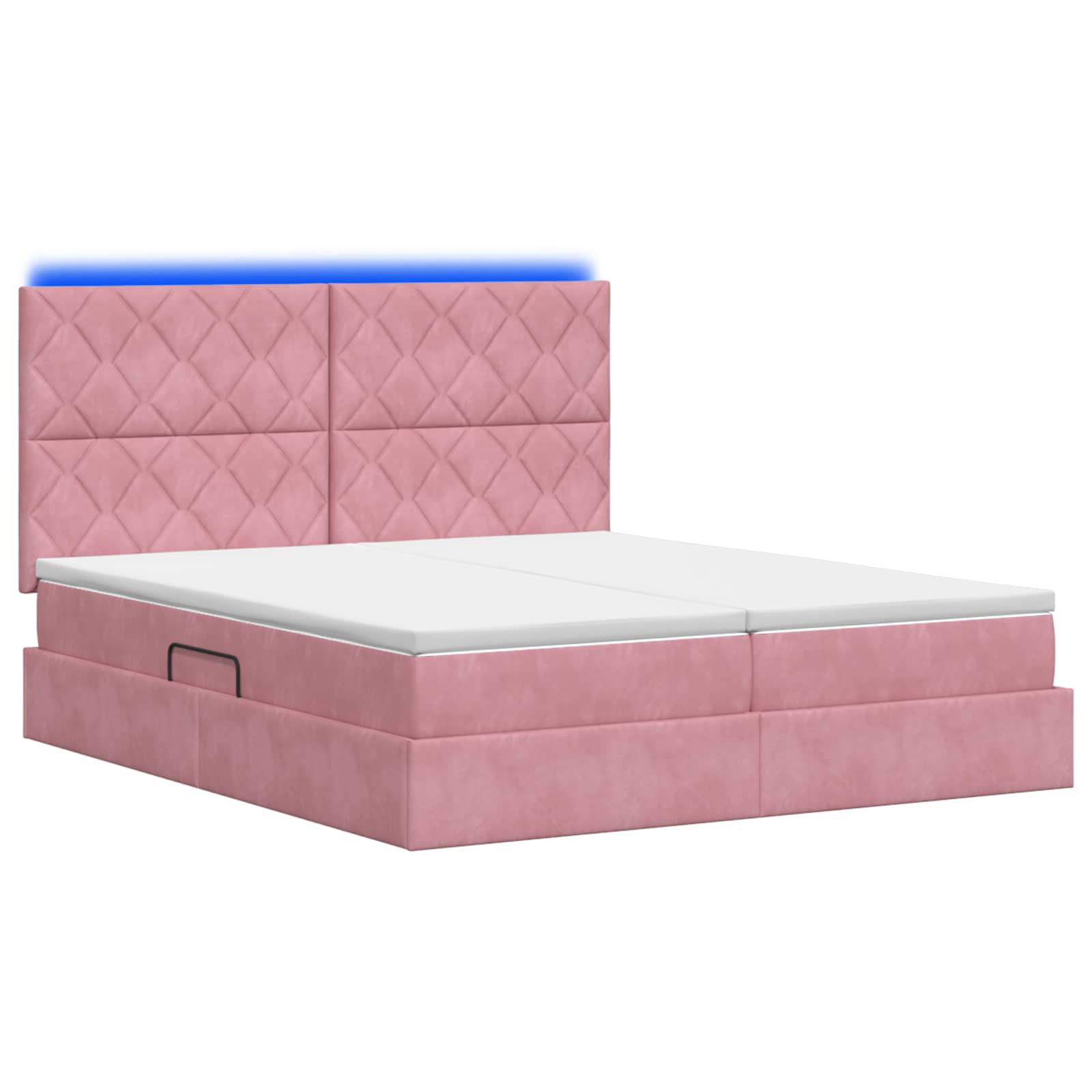 LED Opslagbed met Matras Roze 180 x 200 cm Fluweel – afbeelding 7