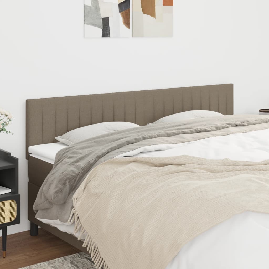 Hoofdborden 160x5x78/88 cm stof taupe – afbeelding 1