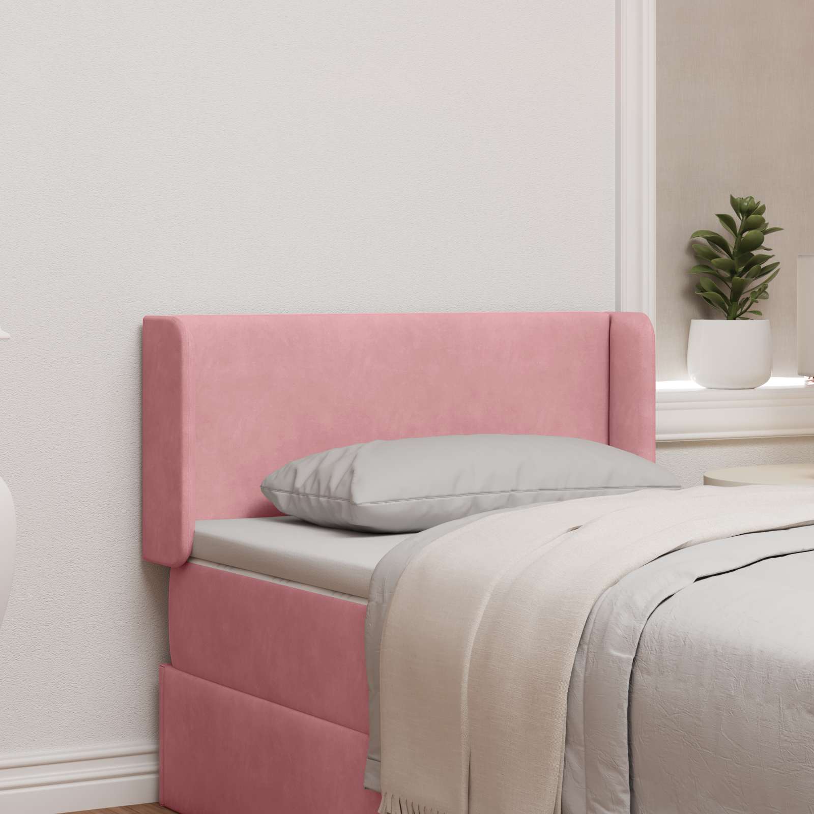 Hoofdbord oor Roze 40,5 x 40,5 x 4 cm Fluweel – afbeelding 1