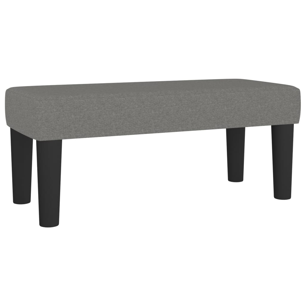 Bankje 70x30x30 cm stof donkergrijs – afbeelding 2