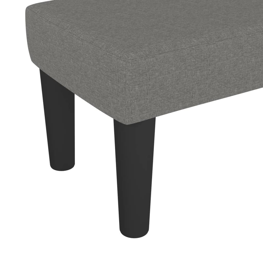 Bankje 70x30x30 cm stof donkergrijs – afbeelding 5