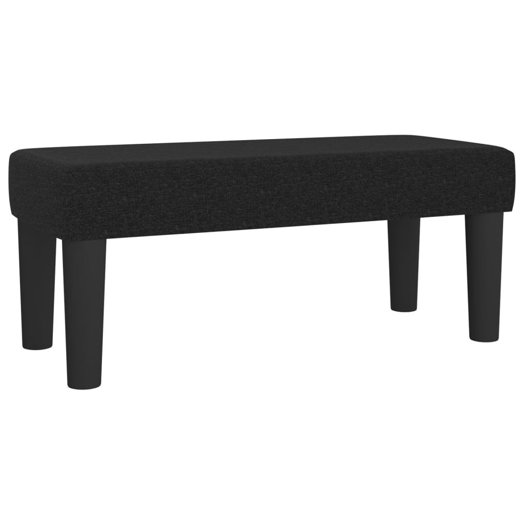 Bankje 70x30x30 cm stof zwart – afbeelding 2