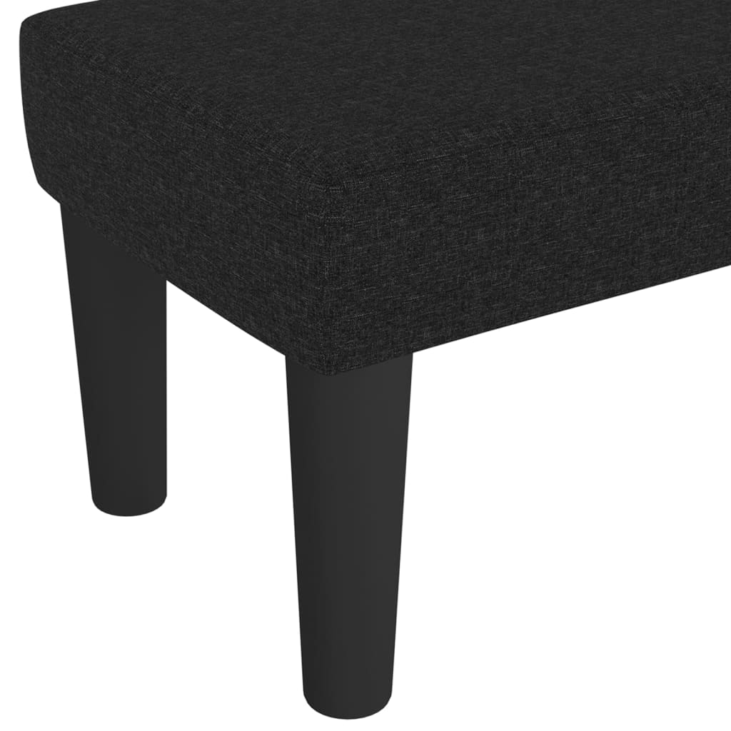 Bankje 70x30x30 cm stof zwart – afbeelding 5