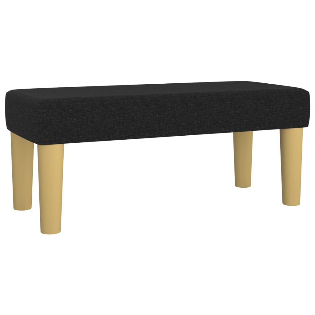 Bankje 70x30x30 cm stof zwart – afbeelding 2