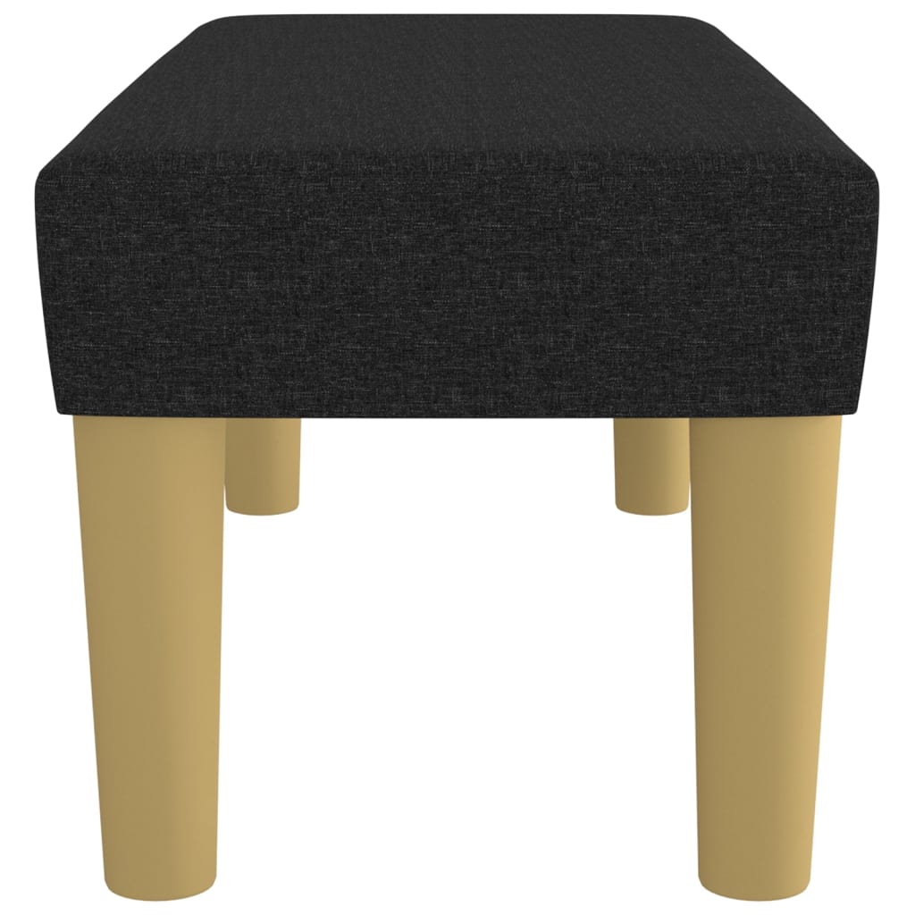 Bankje 70x30x30 cm stof zwart – afbeelding 4