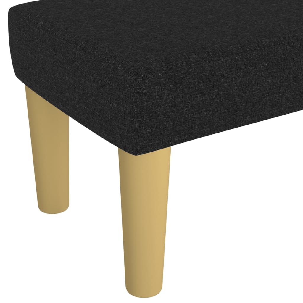 Bankje 70x30x30 cm stof zwart – afbeelding 5