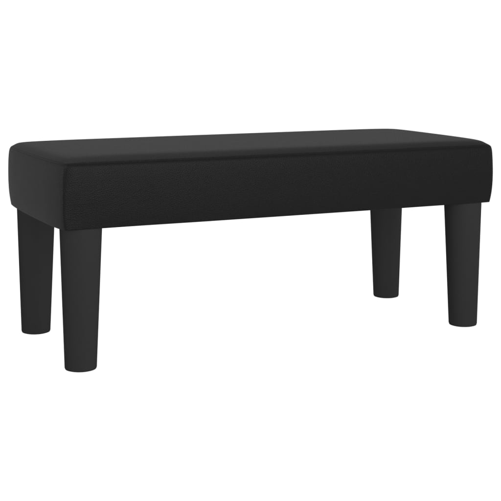 Bankje 70x30x30 cm kunstleer zwart – afbeelding 2