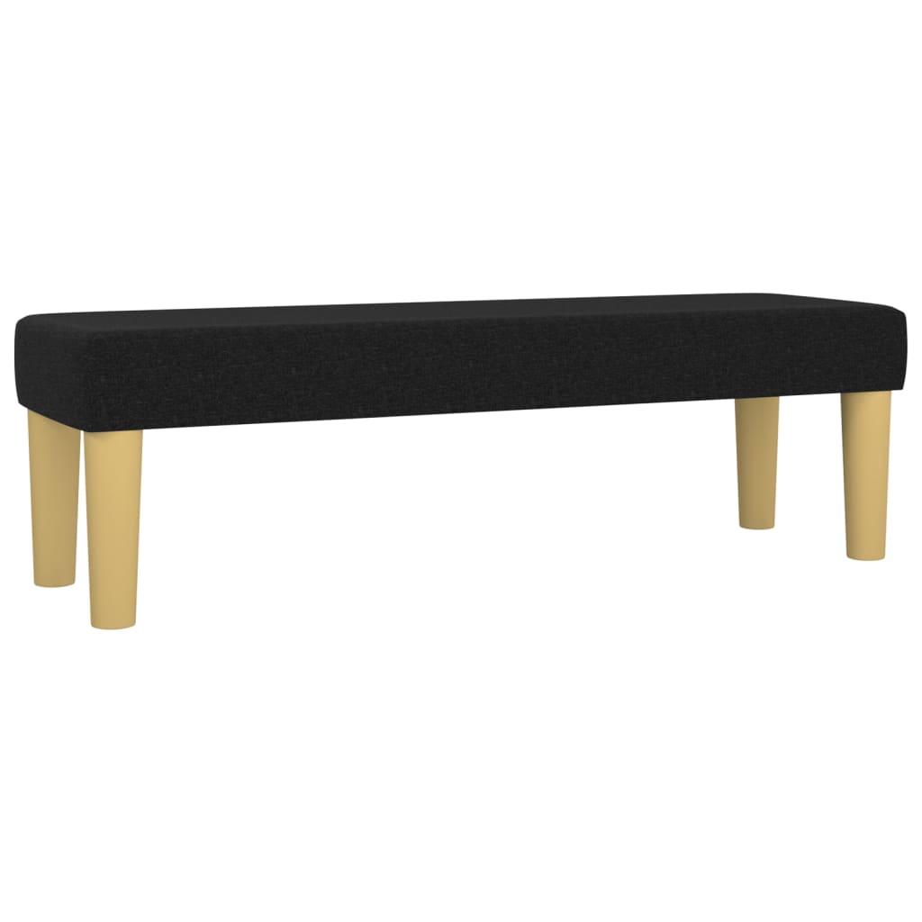Bankje 100x30x30 cm stof zwart – afbeelding 2