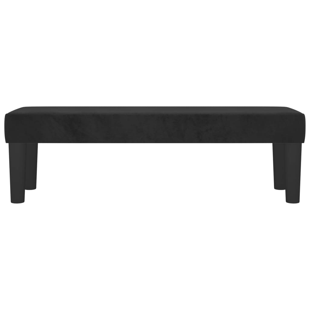 Bankje 100x30x30 cm fluweel zwart – afbeelding 3
