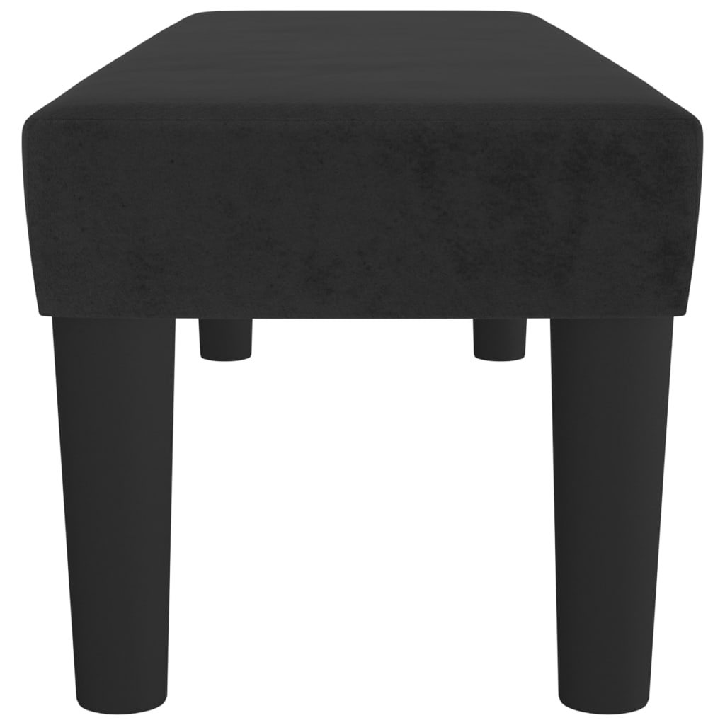 Bankje 100x30x30 cm fluweel zwart – afbeelding 4