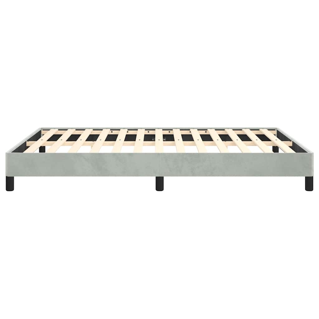 Bedframe zonder matras lichtgrijs 137x190 cm volledig fluweel – afbeelding 7