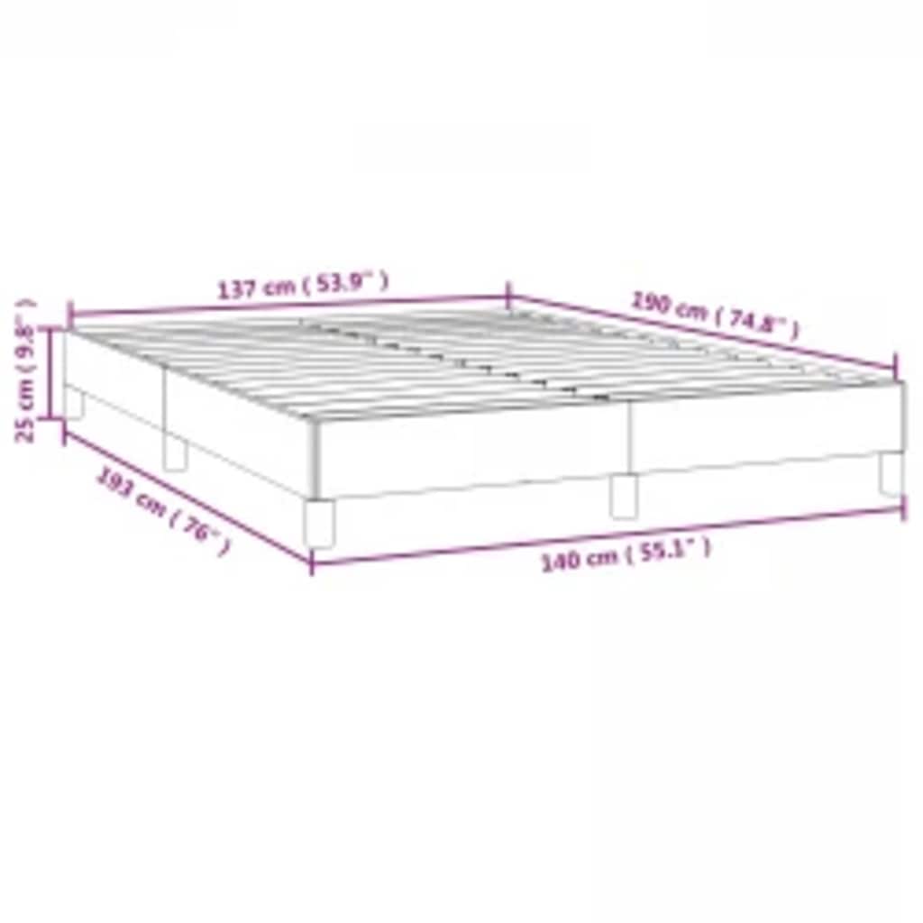 Bedframe zonder matras donkergrijs 137x190 cm volledig fluweel – afbeelding 10