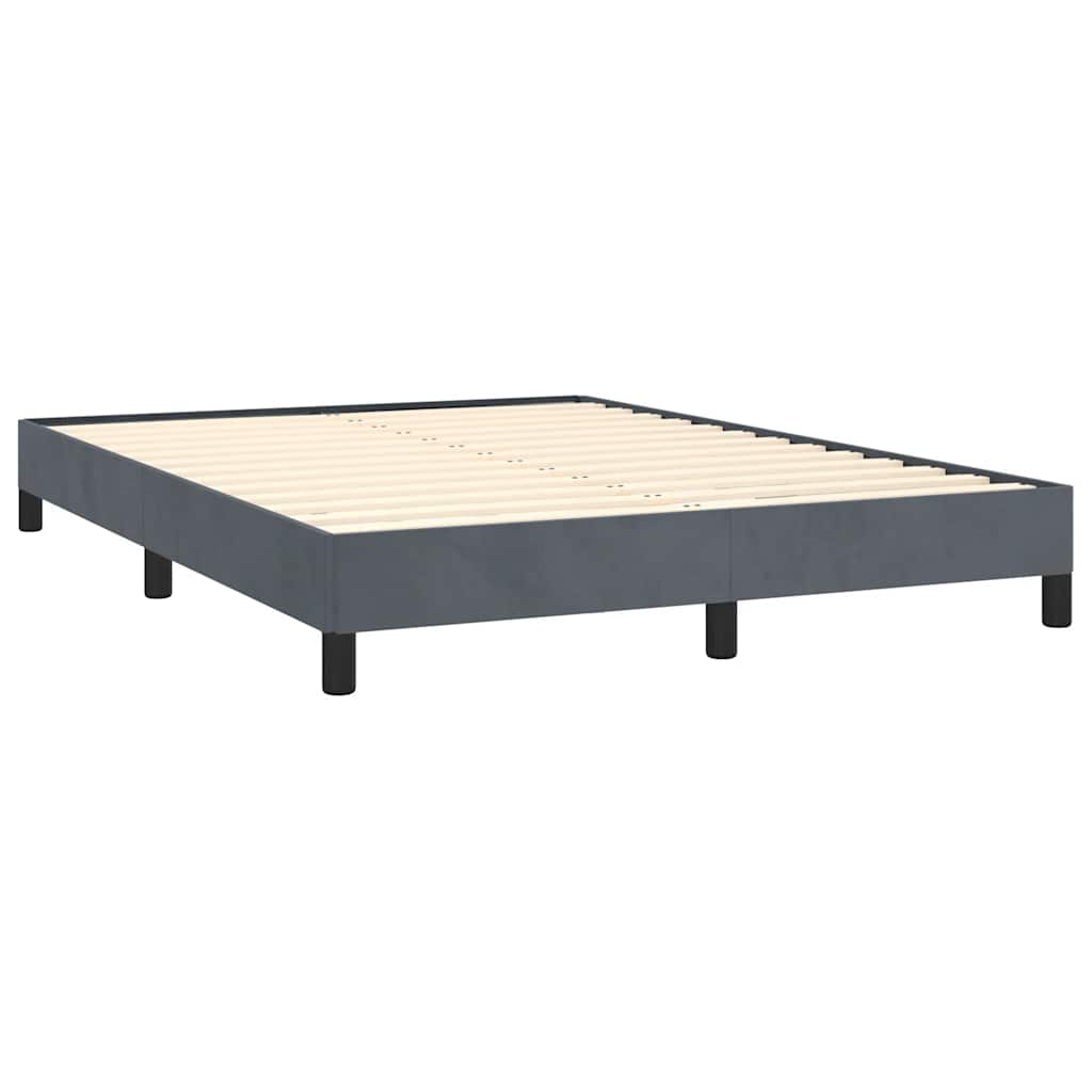 Bedframe zonder matras donkergrijs 137x190 cm volledig fluweel – afbeelding 3