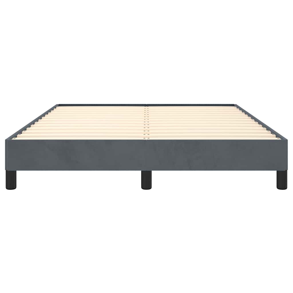 Bedframe zonder matras donkergrijs 137x190 cm volledig fluweel – afbeelding 6