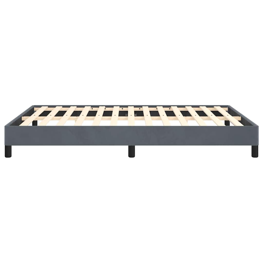 Bedframe zonder matras donkergrijs 137x190 cm volledig fluweel – afbeelding 7