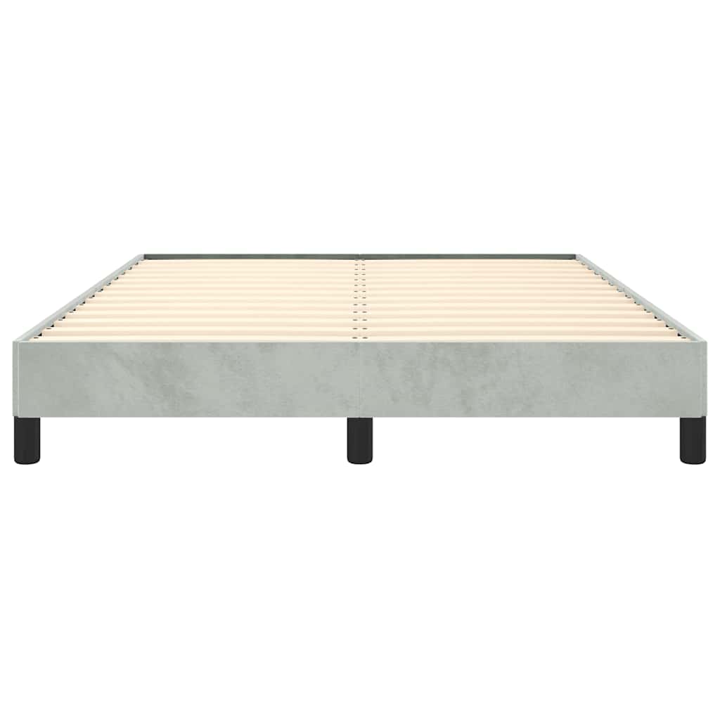Bedframe zonder matras lichtgrijs 152x203 cm Queen fluweel – afbeelding 6