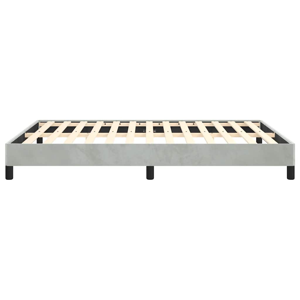Bedframe zonder matras lichtgrijs 152x203 cm Queen fluweel – afbeelding 7