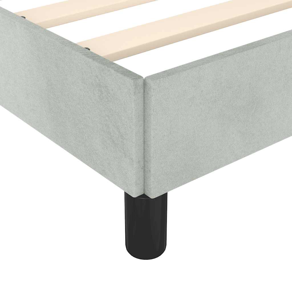 Bedframe zonder matras lichtgrijs 152x203 cm Queen fluweel – afbeelding 8
