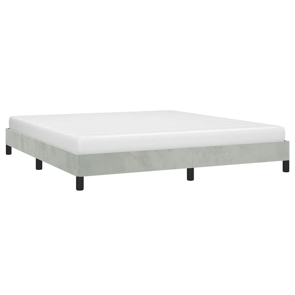 Bedframe zonder matras lichtgrijs California King fluweel – afbeelding 1