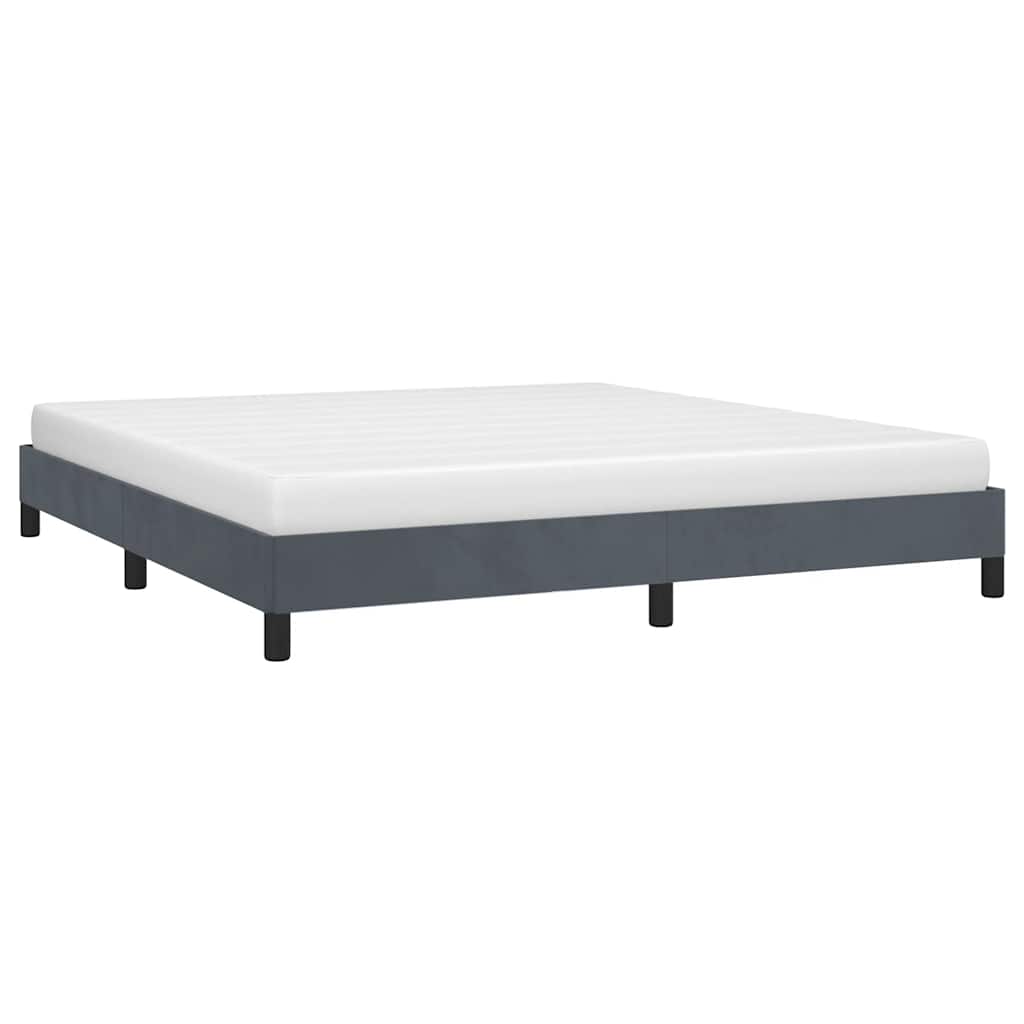 Bedframe zonder matras donkergrijs California King-formaat fluweel – afbeelding 1