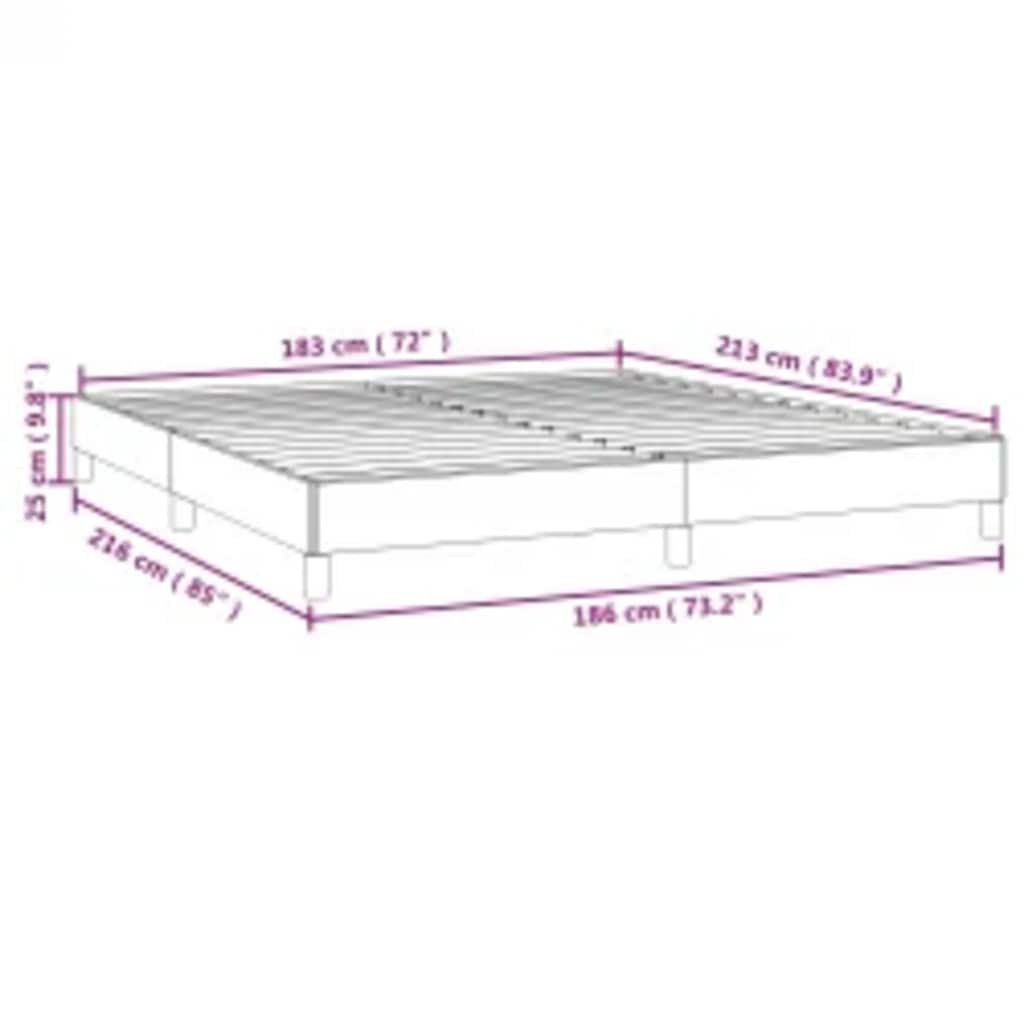 Bedframe zonder matras donkergrijs California King-formaat fluweel – afbeelding 10