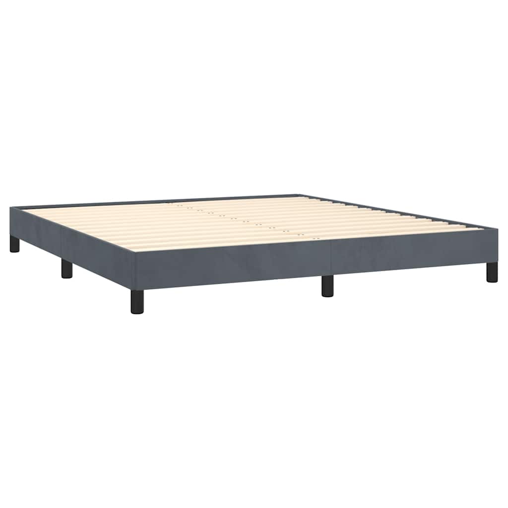 Bedframe zonder matras donkergrijs California King-formaat fluweel – afbeelding 3