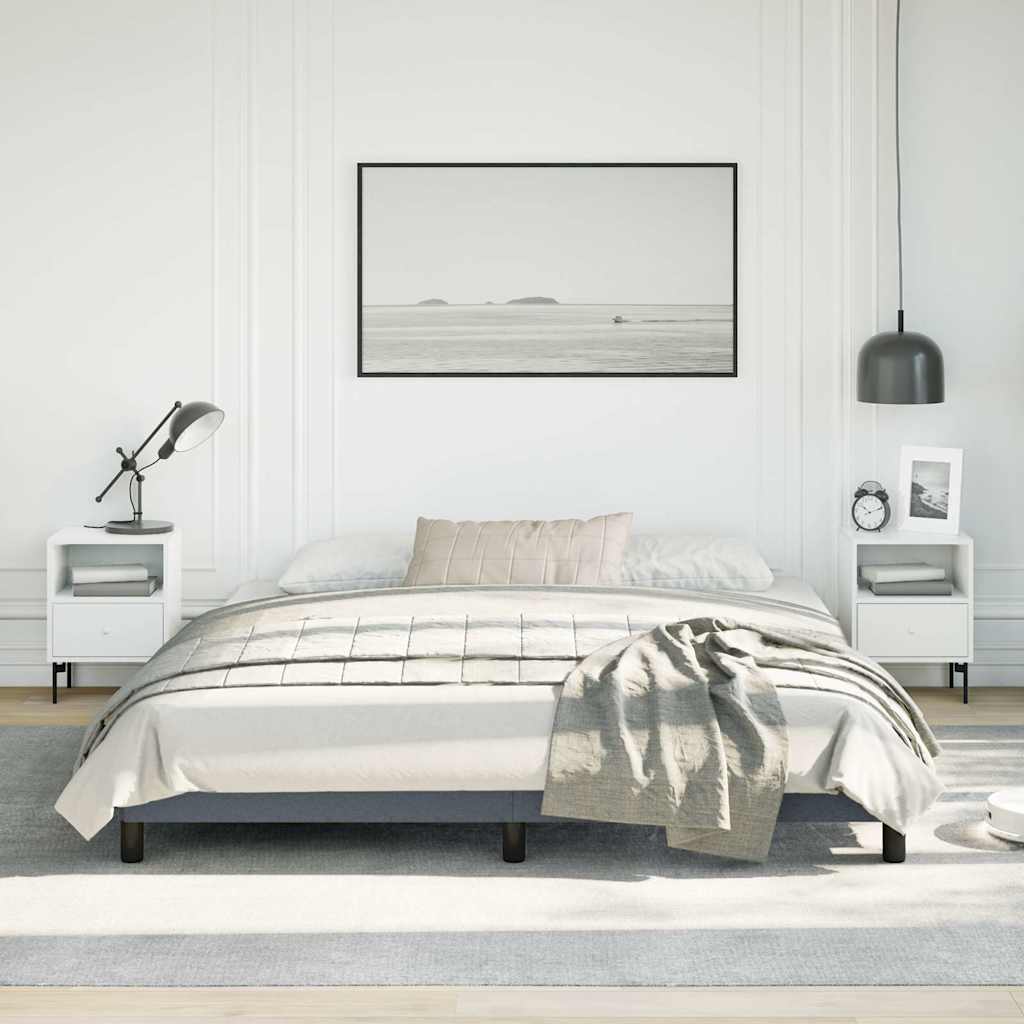 Bedframe zonder matras donkergrijs California King-formaat fluweel – afbeelding 4