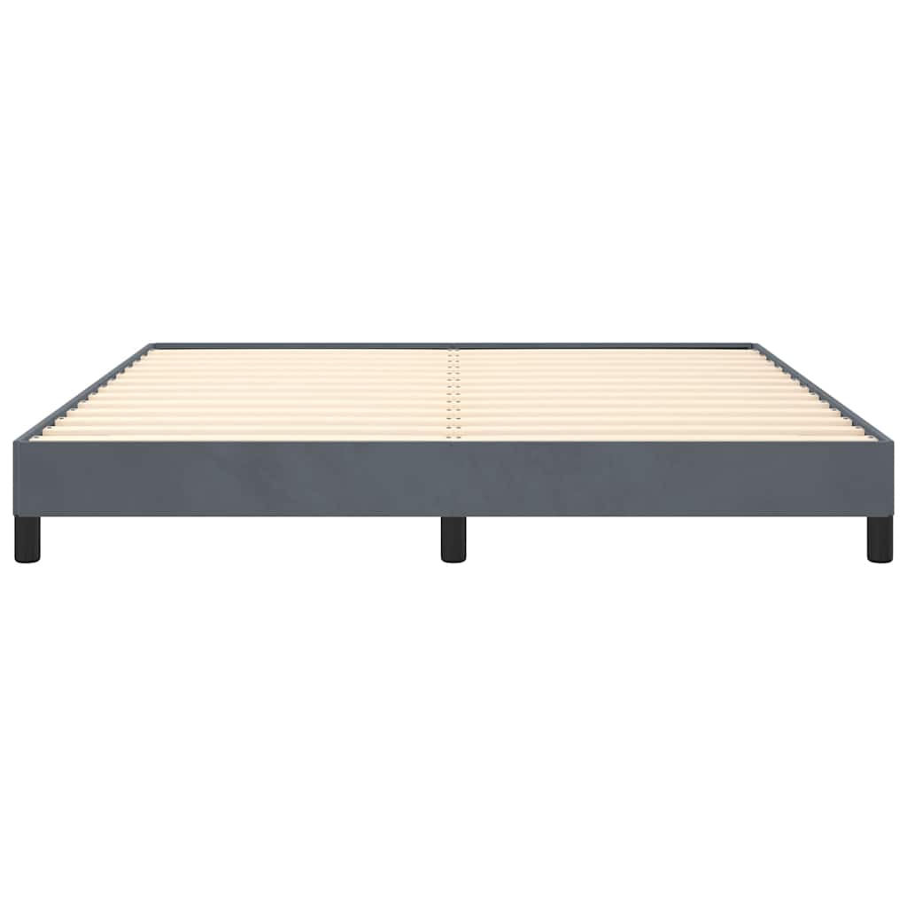 Bedframe zonder matras donkergrijs California King-formaat fluweel – afbeelding 6