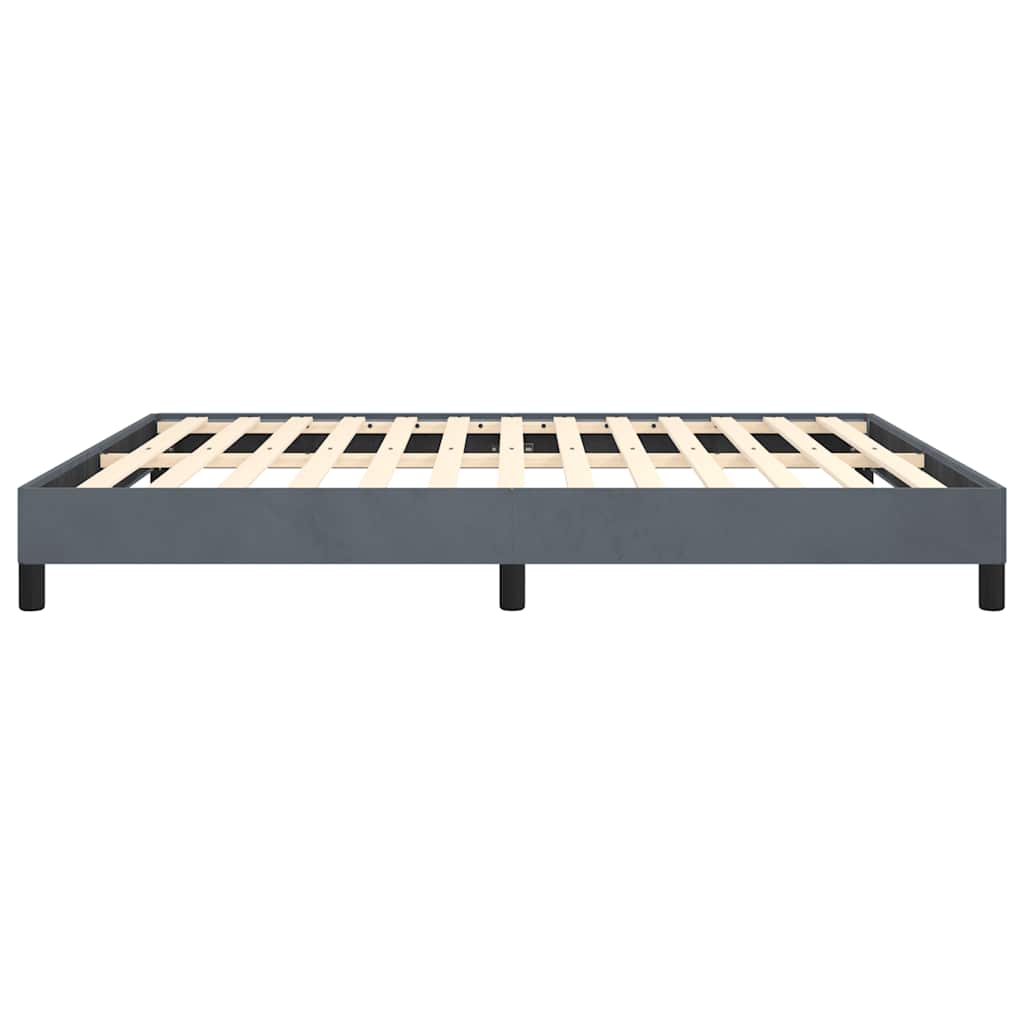 Bedframe zonder matras donkergrijs California King-formaat fluweel – afbeelding 7