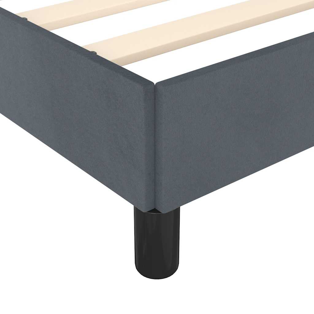 Bedframe zonder matras donkergrijs California King-formaat fluweel – afbeelding 8
