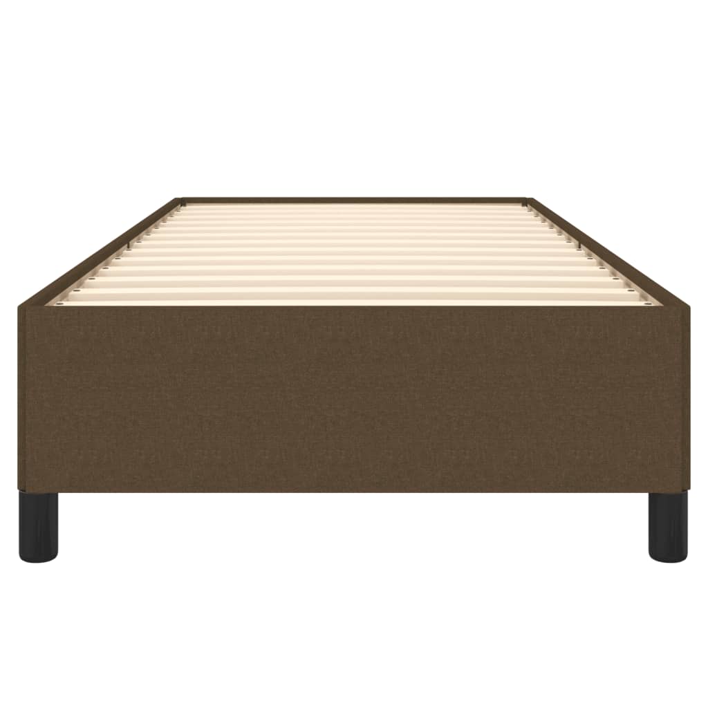 Bedframe zonder matras 100x200 cm stof donkerbruin – afbeelding 5