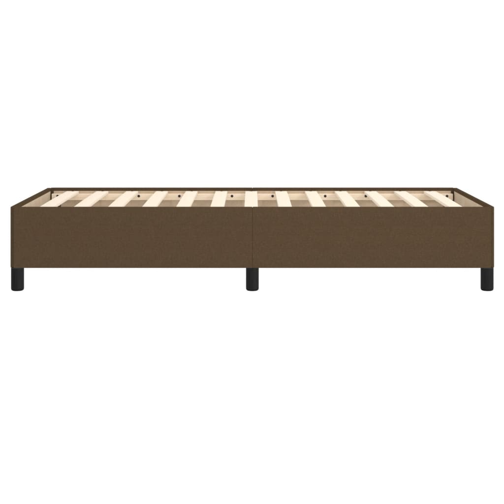 Bedframe zonder matras 100x200 cm stof donkerbruin – afbeelding 6