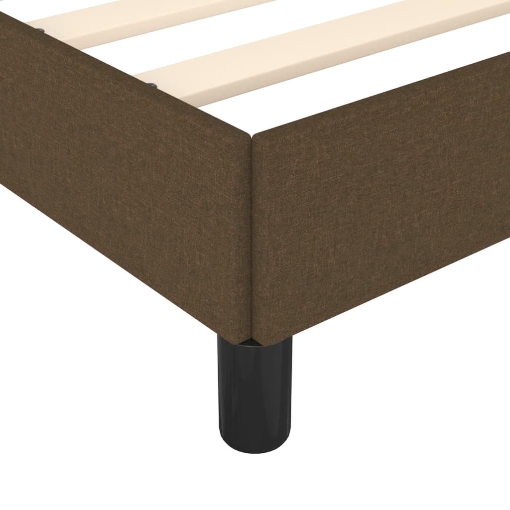Bedframe zonder matras 100x200 cm stof donkerbruin – afbeelding 7