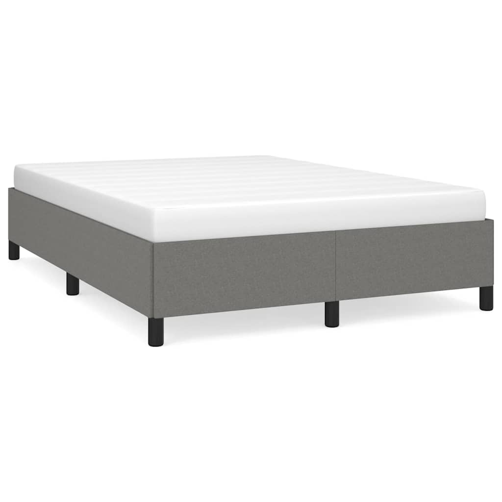 Bedframe zonder matras donkergrijs 137x190 cm stof – afbeelding 2