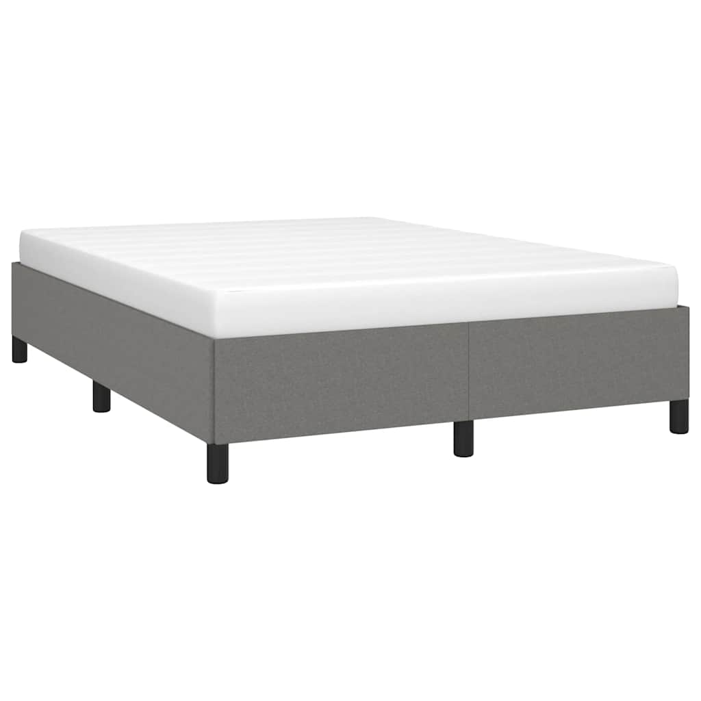 Bedframe zonder matras donkergrijs 137x190 cm stof – afbeelding 4