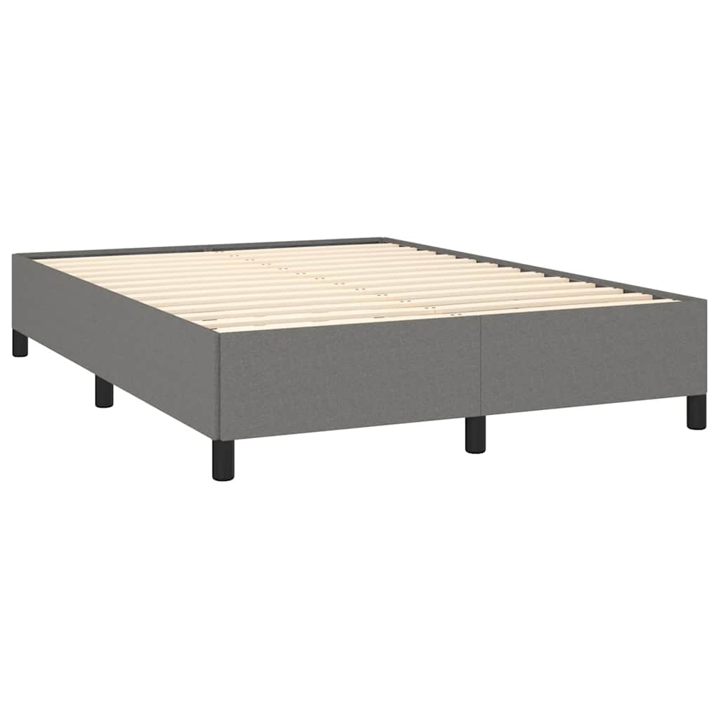 Bedframe zonder matras donkergrijs 137x190 cm stof – afbeelding 5