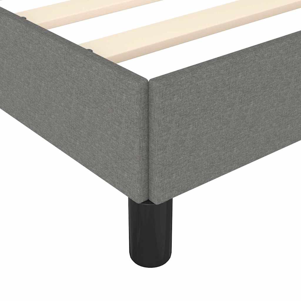 Bedframe zonder matras donkergrijs 137x190 cm stof – afbeelding 7